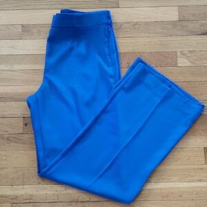 Ann Taylor Side Zip Straight Pants In Crepe Cobalt Blue Size 8